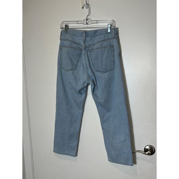 AGOLDE PARKER Jeans Button Fly Straight Cropped Relaxed Pivot Light Wash 26 - Picture 7 of 11